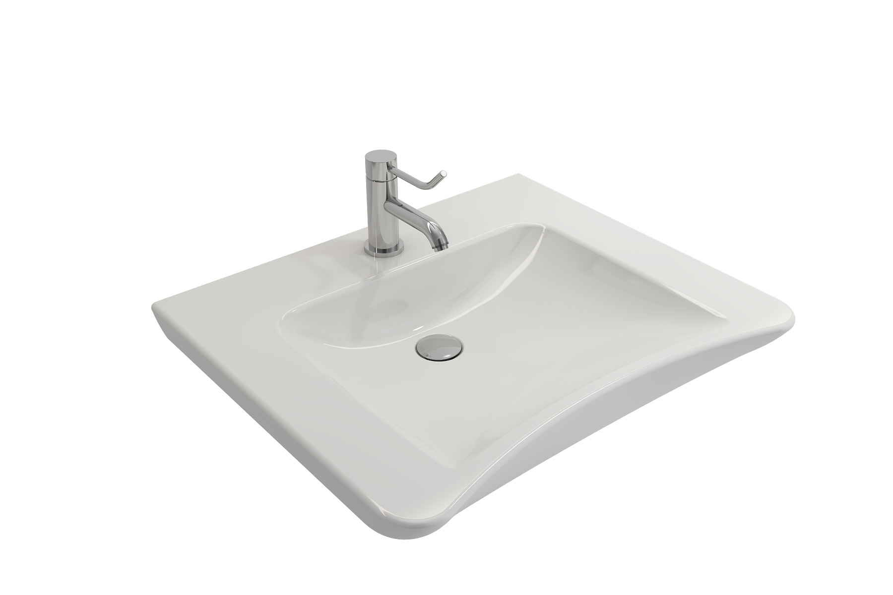 BEDENSEL ENGELLİ LAVABOSU 65 CM PARLAK BEYAZ