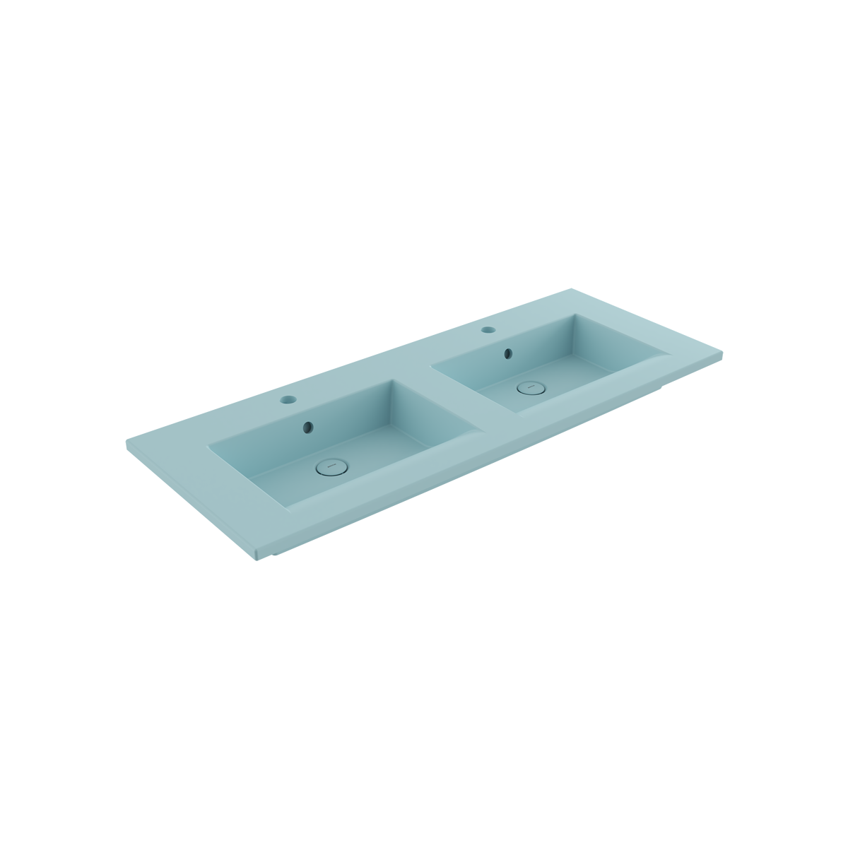 Bocchi Milano Çift Gözlü Lavabo 120 cm Mat Buz Mavi 1111-029-0126