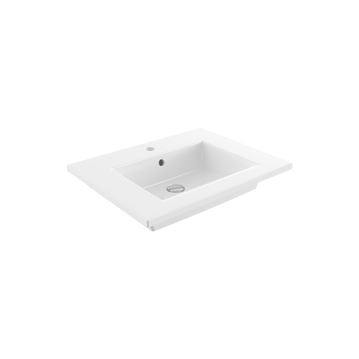 Bocchi Milano Etajerli Lavabo 60 cm Parlak Beyaz 1161-001-0126