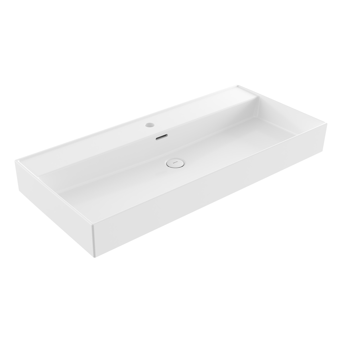 Bocchi Milano Tezgah Üstü Lavabo 100 cm Parlak Beyaz 1378-001-0126