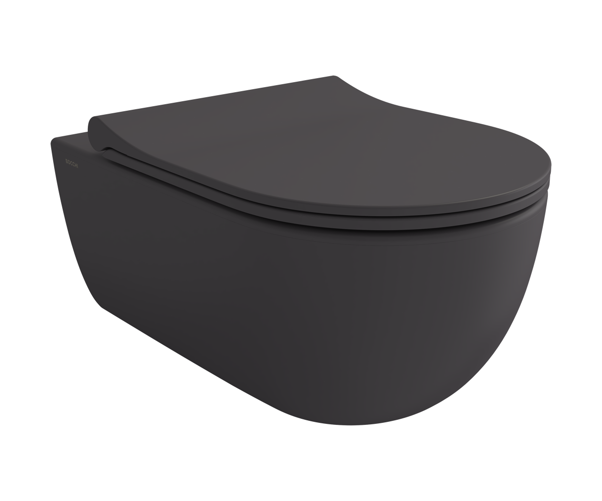 Bocchi V Tondo Asma Klozet Mat Antrasit Kapak Dahil 1416-020-0128
