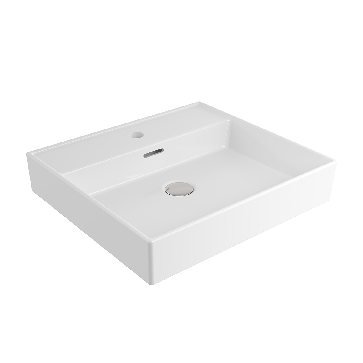 Bocchi Milano Lavabo 50 cm Tezgahüstü Parlak Beyaz 1644-001-0126