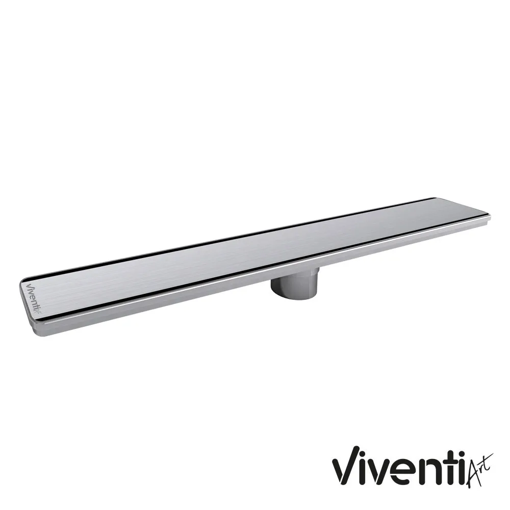 Viventi Rimini Retta 50 cm Paslanmaz Çelik Izgara ve Kasa-Çıkış Çapı Ø50